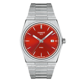 TISSOT T137.410.11.421.00 Silver Dial Red Stainless Steel